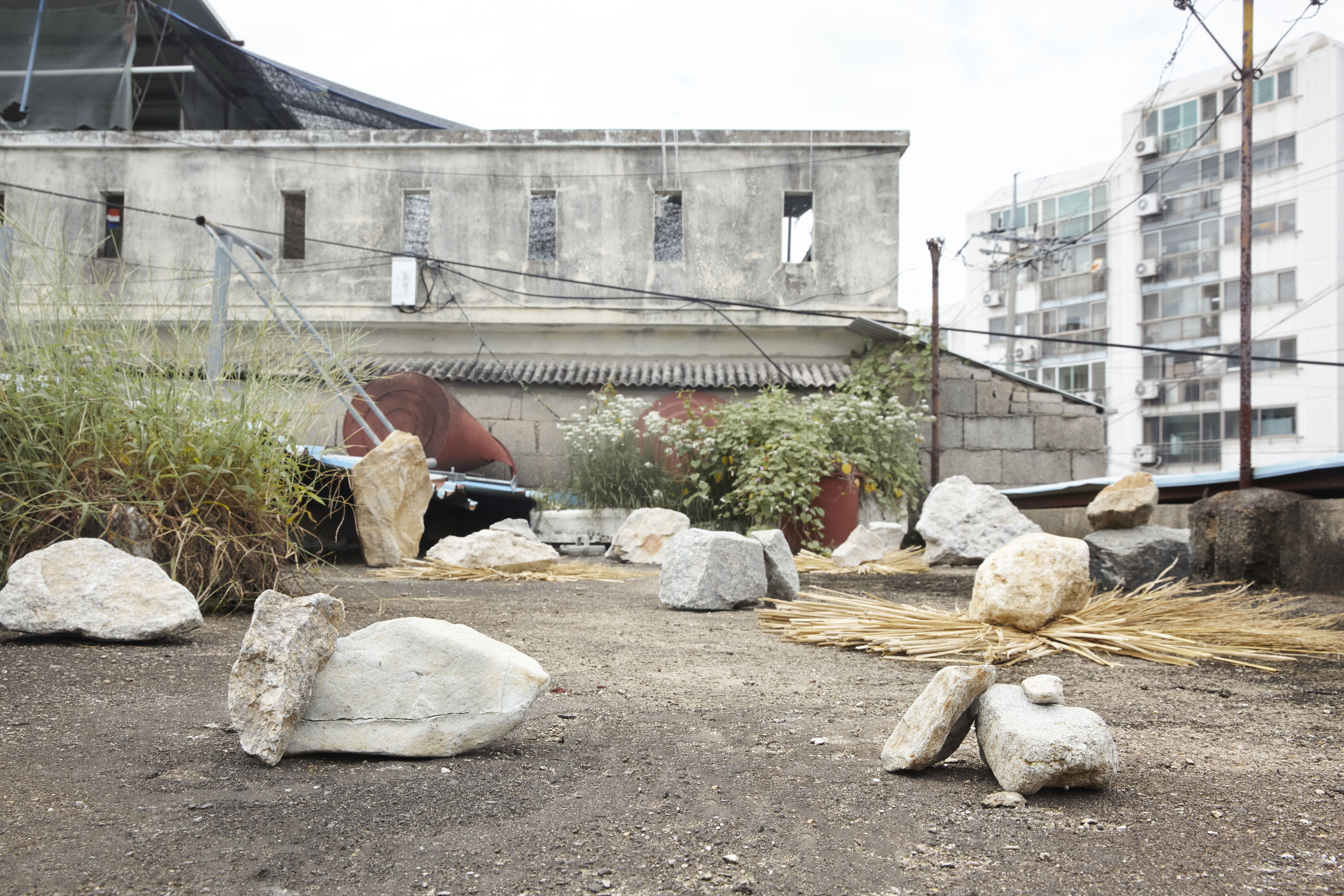 Weekend on Isle of Portland, Installation, Cement and iron, 2023