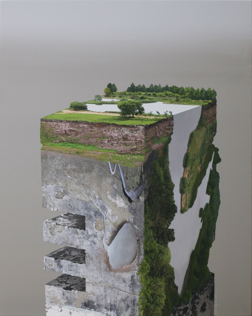 Weekend on Isle of Portland, Installation, Cement and iron, 2023