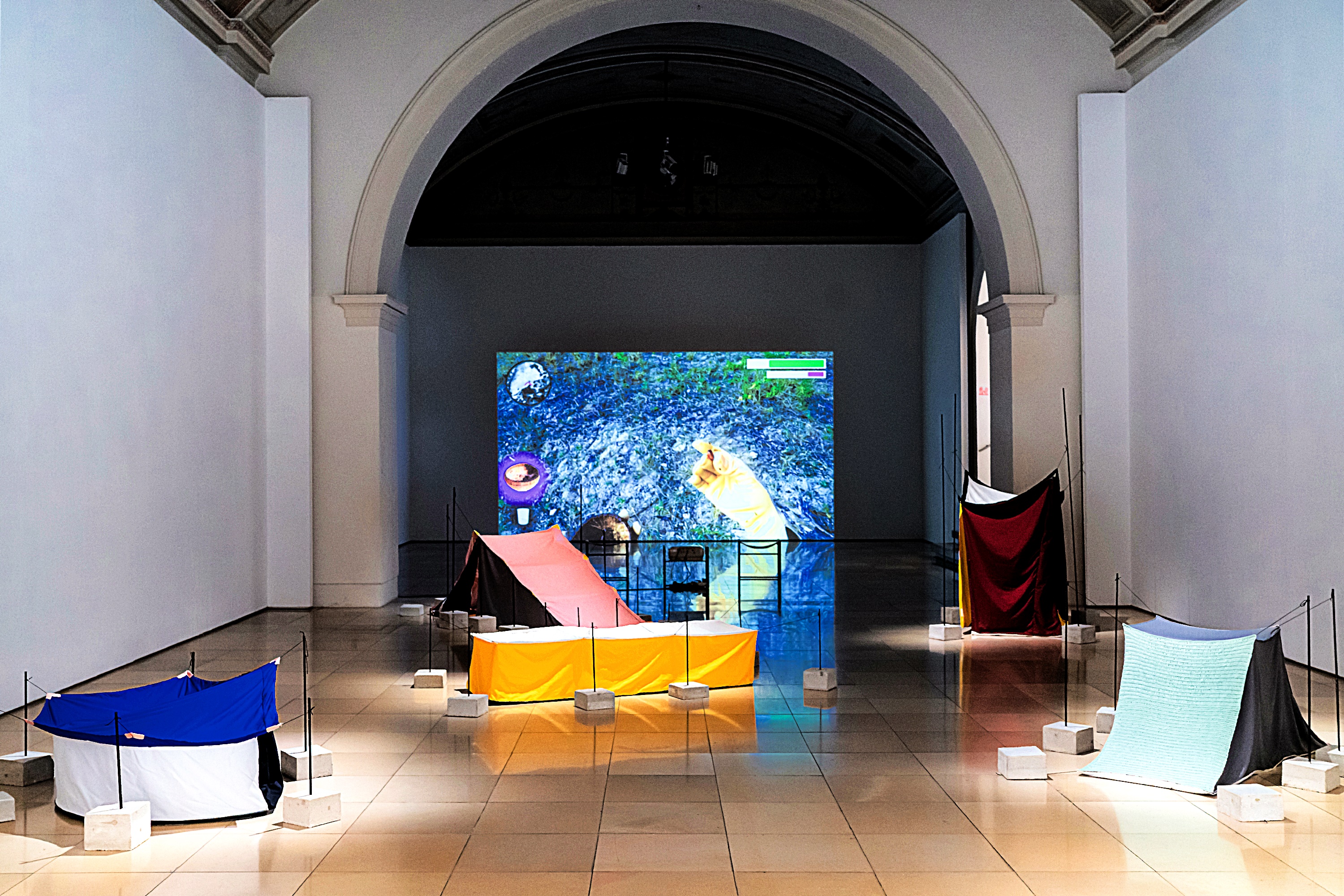 Weekend on Isle of Portland, Installation, Cement and iron, 2023