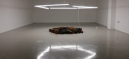 Weekend on Isle of Portland, Installation, Cement and iron, 2023