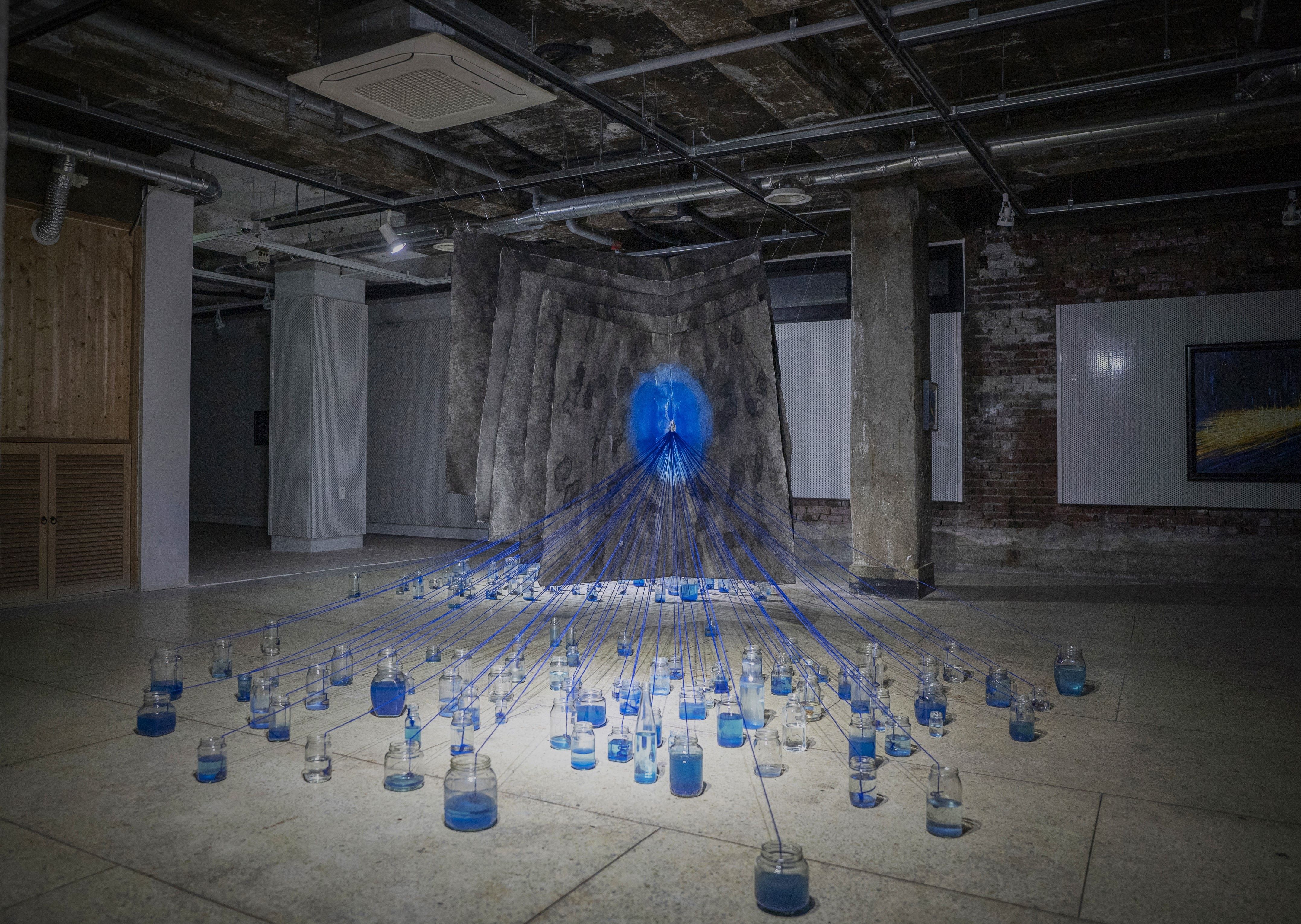 Weekend on Isle of Portland, Installation, Cement and iron, 2023