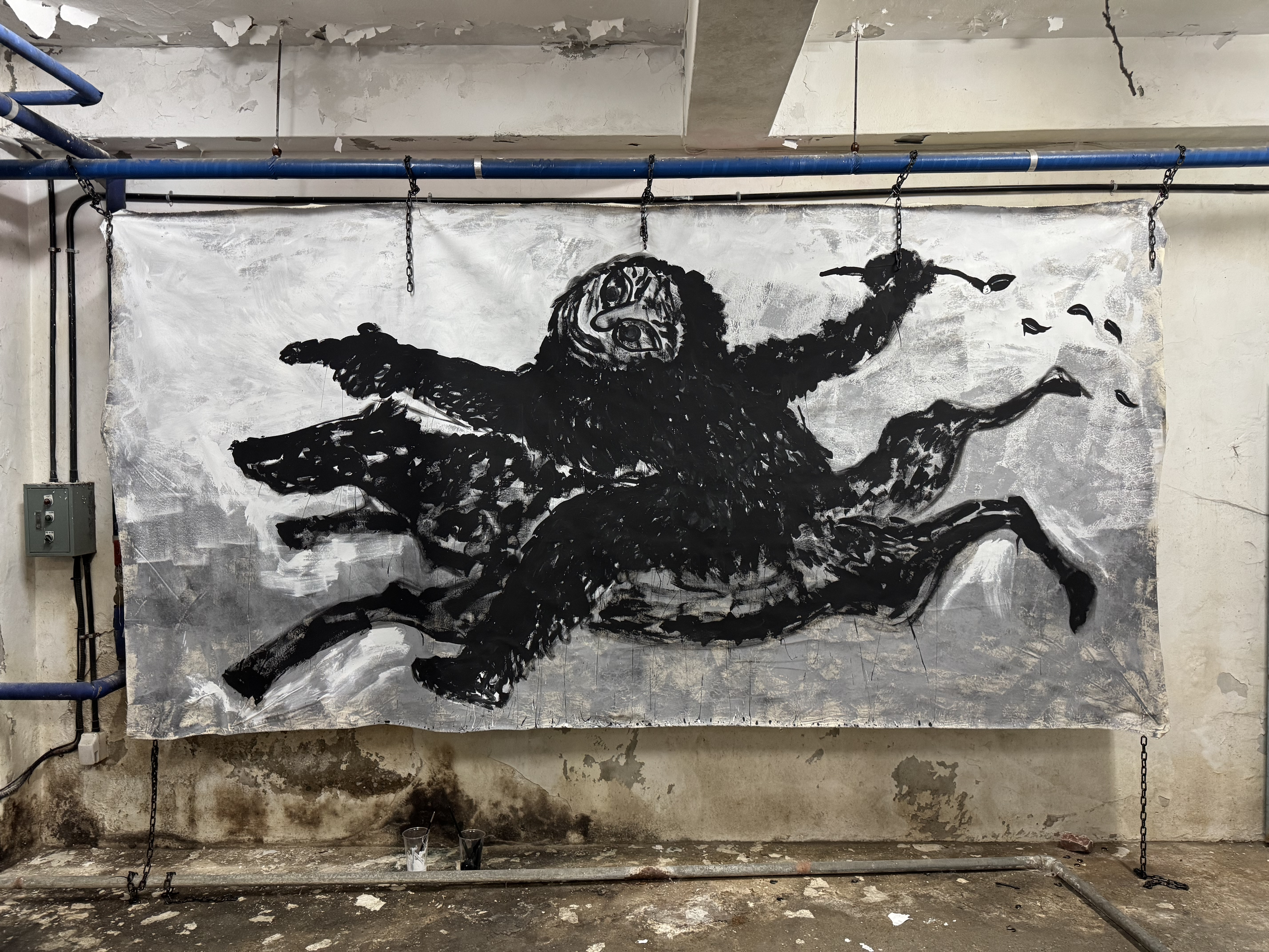 Weekend on Isle of Portland, Installation, Cement and iron, 2023
