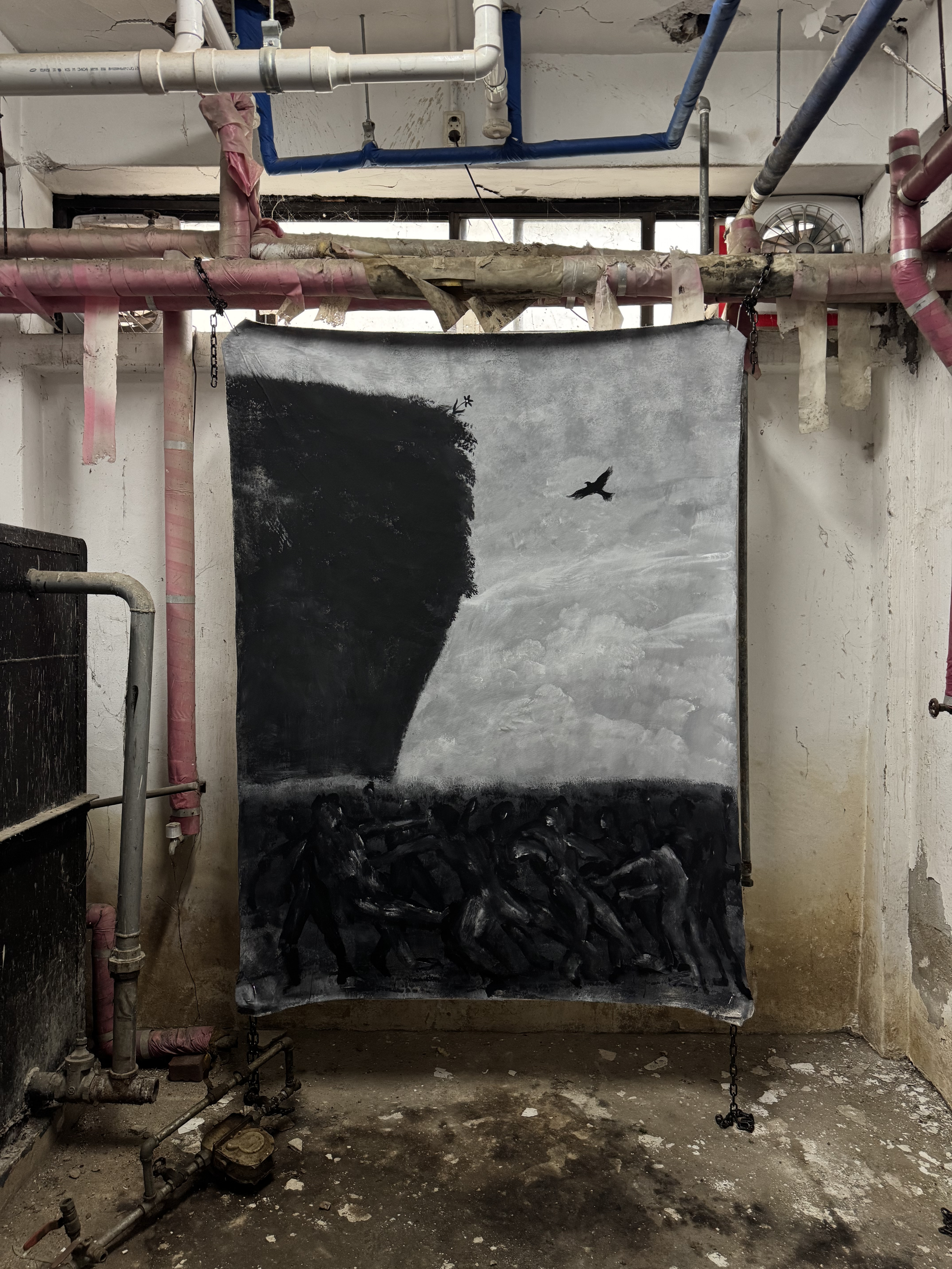 Weekend on Isle of Portland, Installation, Cement and iron, 2023