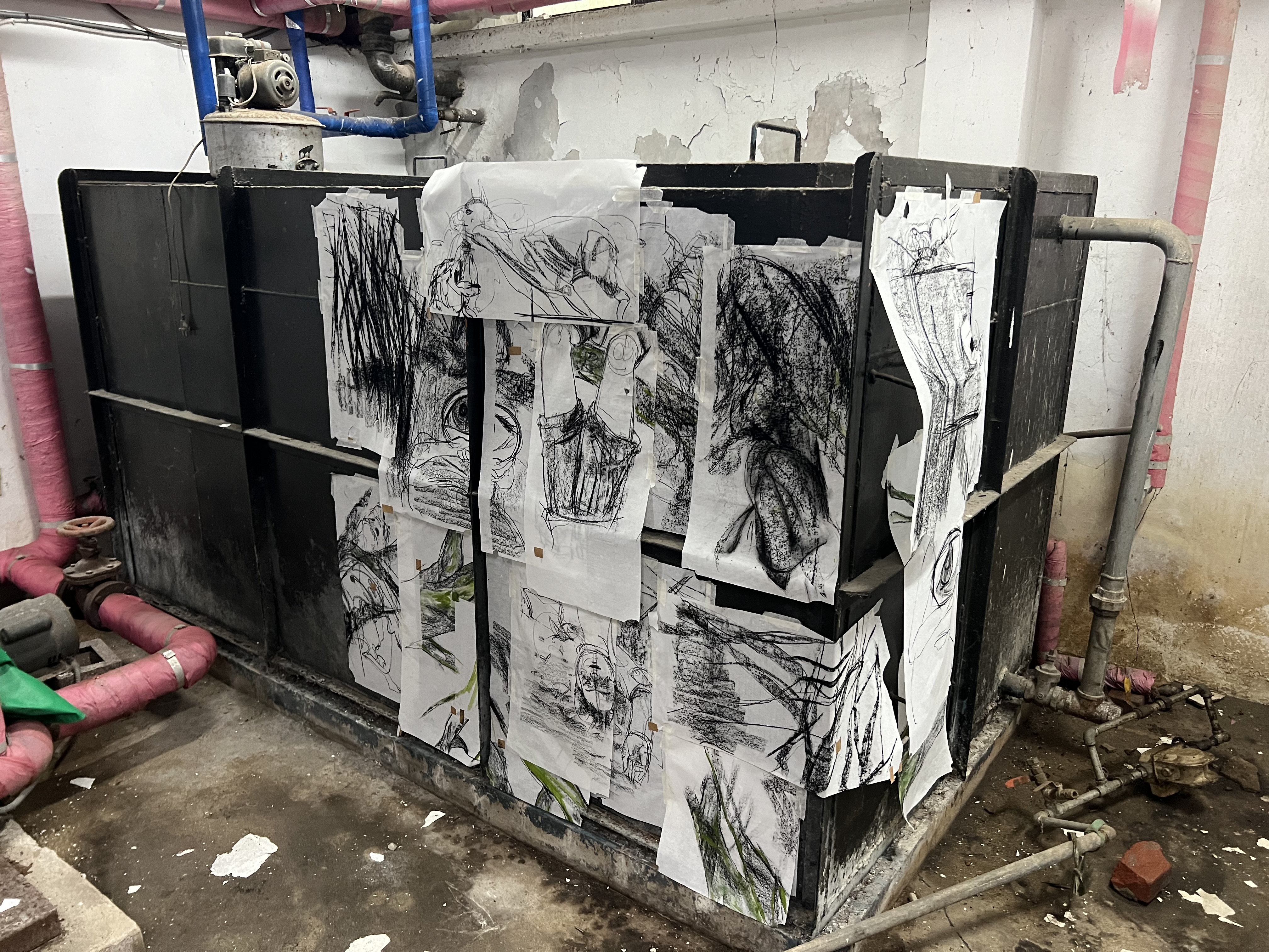 Weekend on Isle of Portland, Installation, Cement and iron, 2023