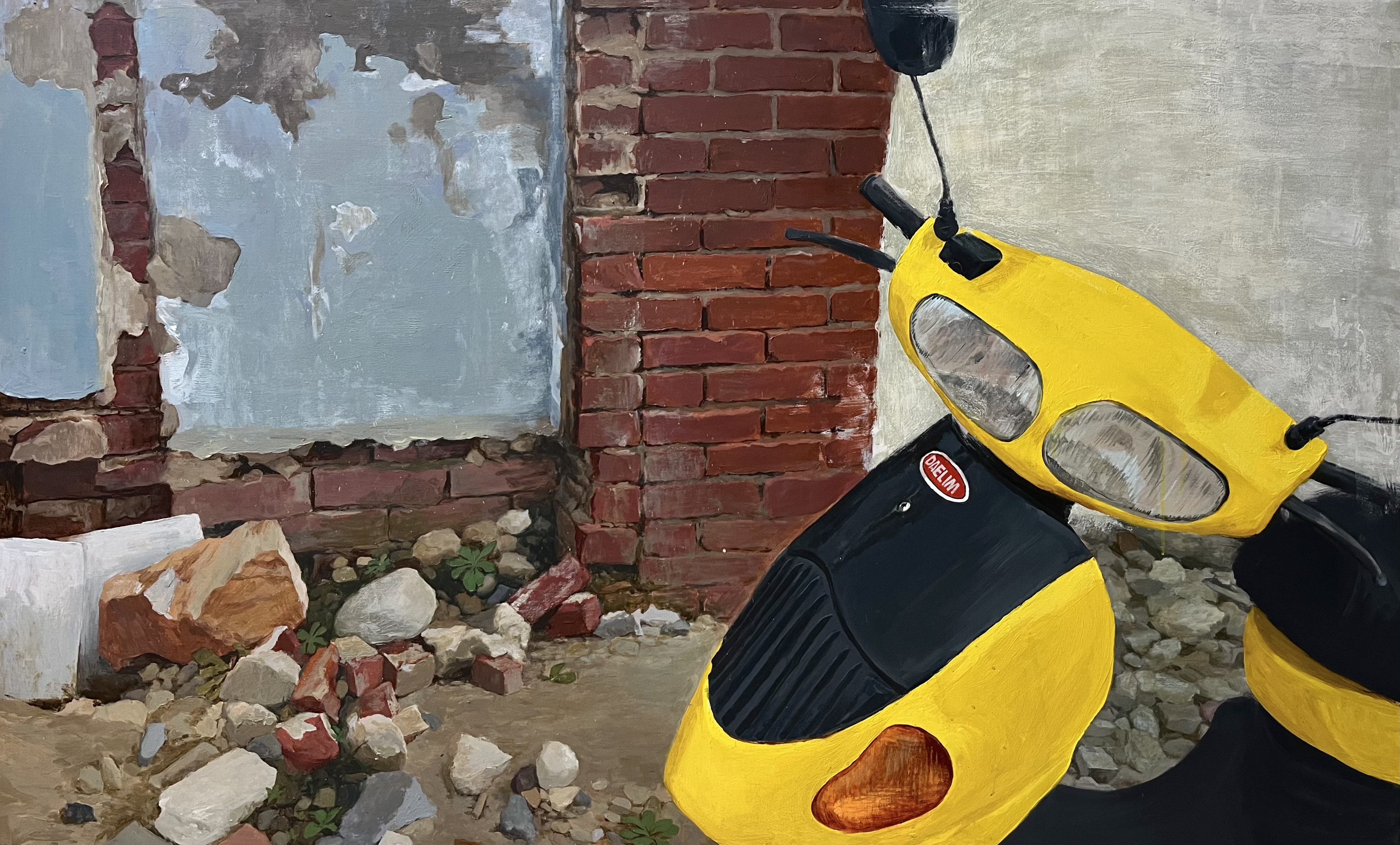 Weekend on Isle of Portland, Installation, Cement and iron, 2023