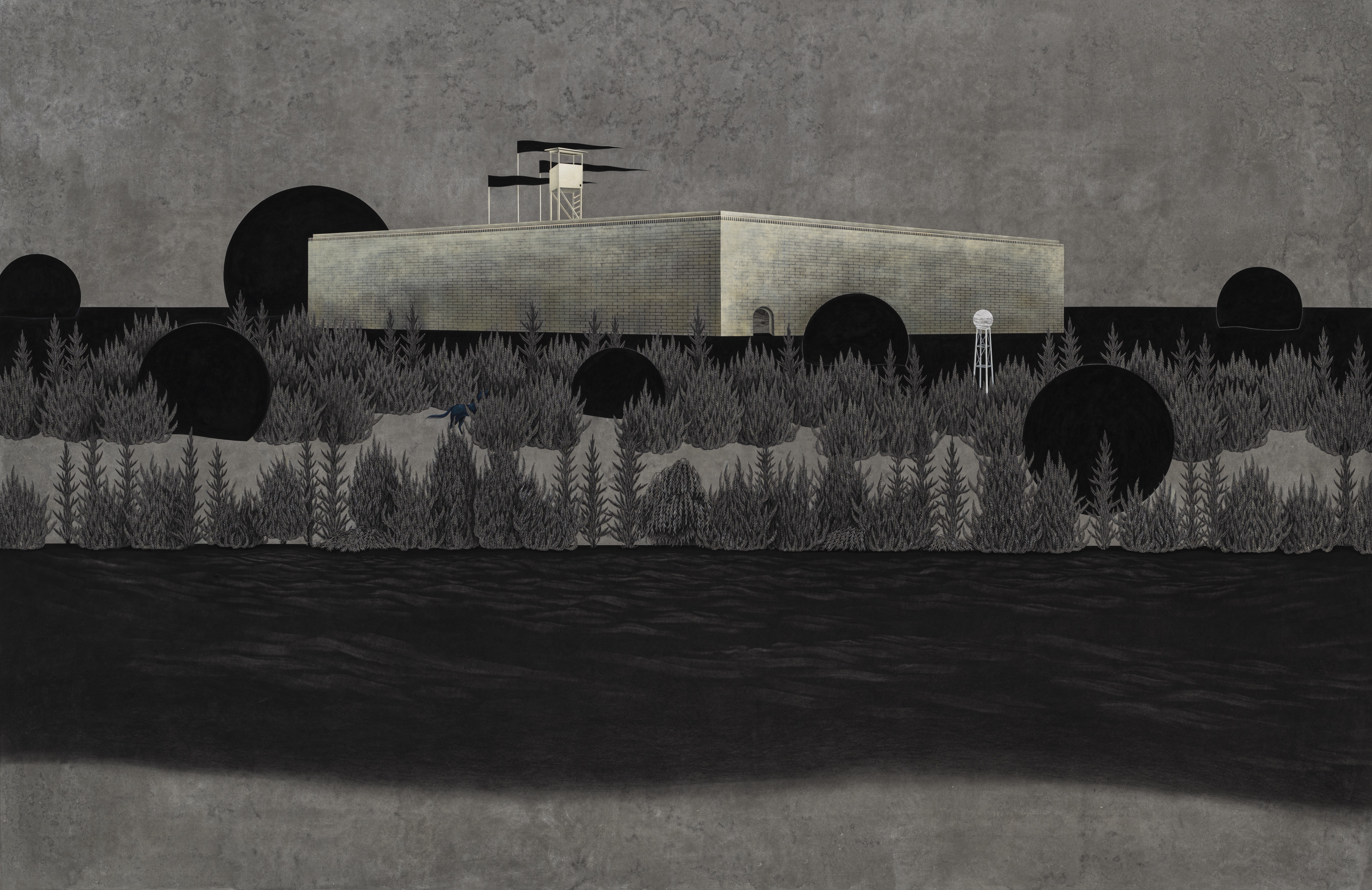 Weekend on Isle of Portland, Installation, Cement and iron, 2023