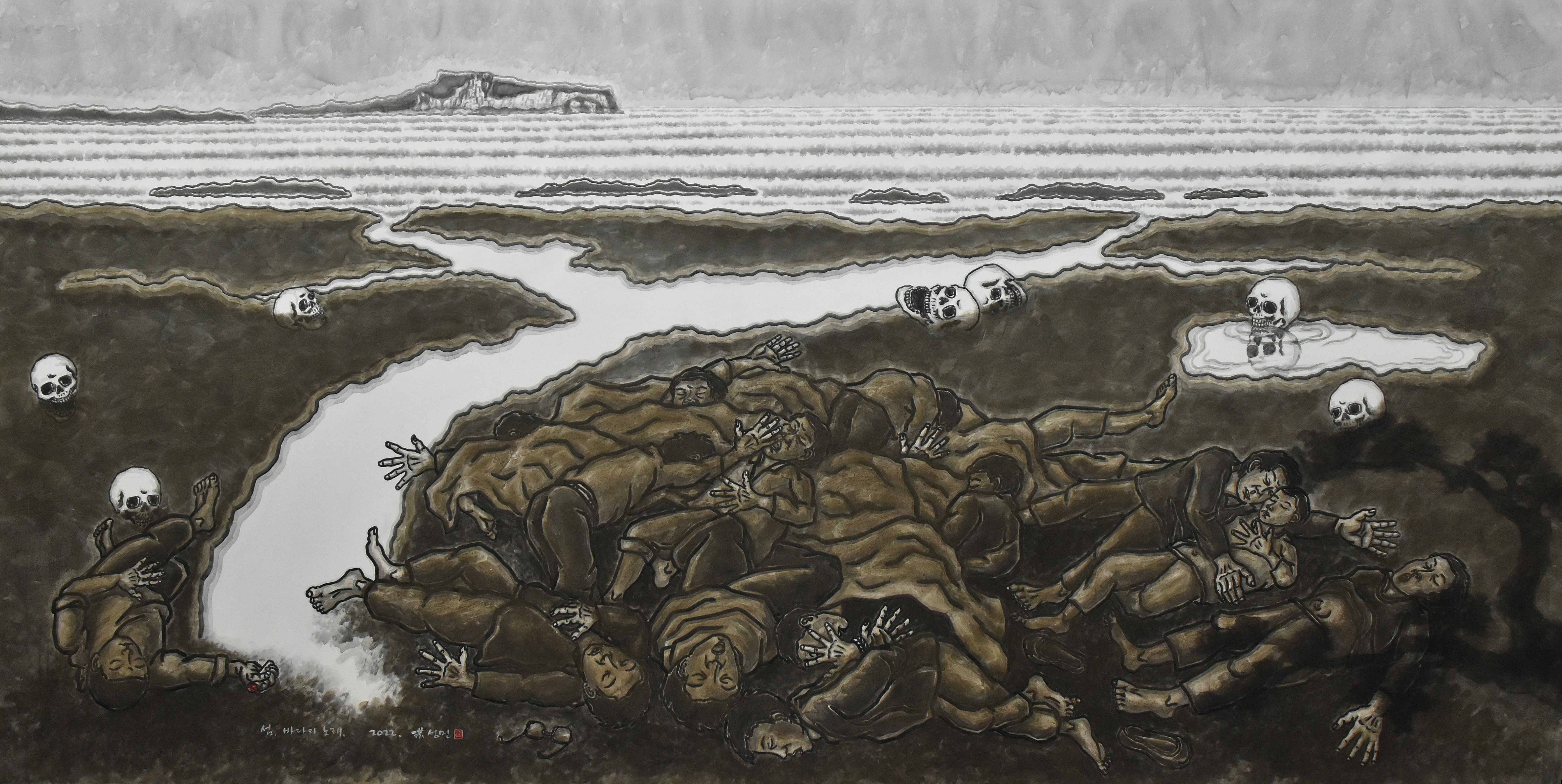 Weekend on Isle of Portland, Installation, Cement and iron, 2023